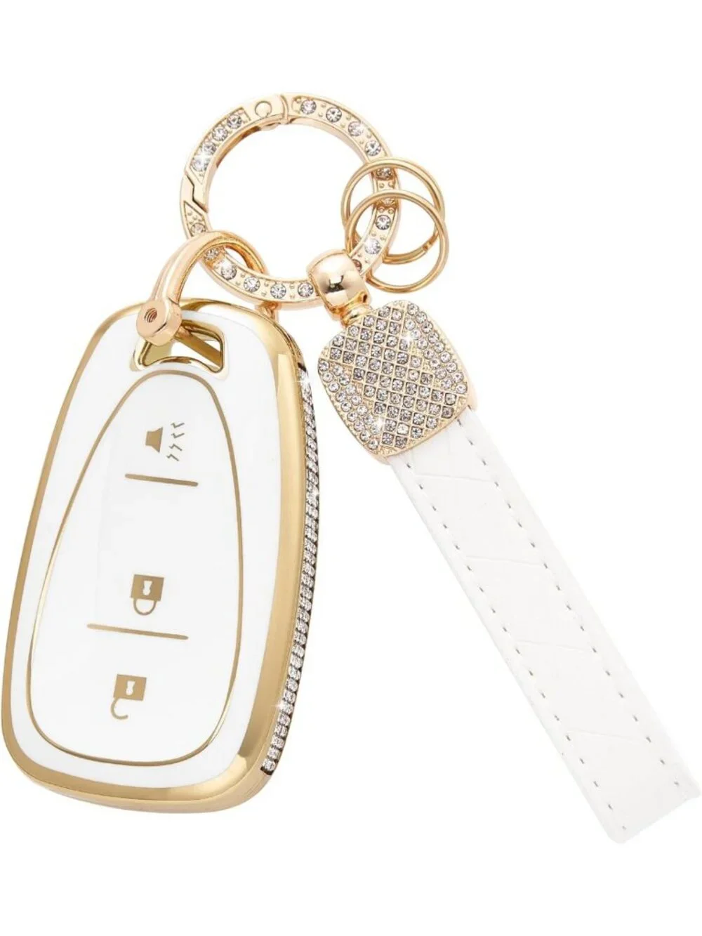 Stylish Diamond Edge TPU Key Fob Cover for Chevy Spark, Equinox, Traverse & Trax